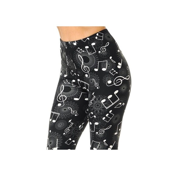 Plus Size Musical Note Leggings | Music Note, Music‎ Notes - Picture 3 of 12